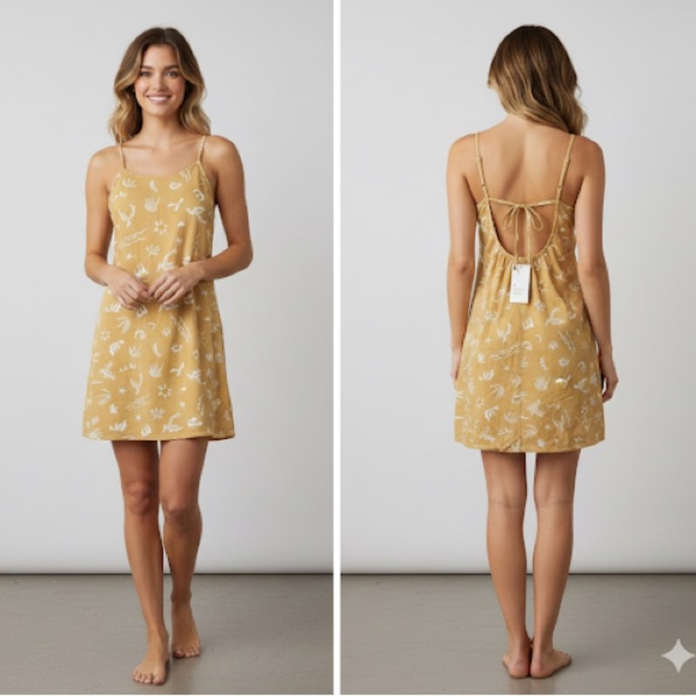 A New Day Mustard and Cream Dress